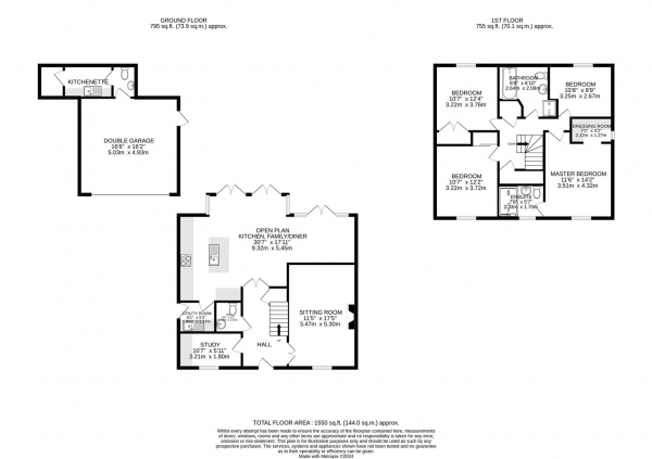 Floor Plan Image for 4 Bedroom Detached House for Sale in Marsh Drive, Husbands Bosworth, Lutterworth