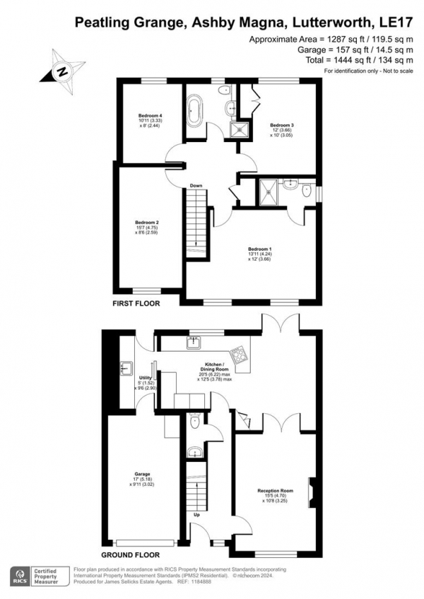 Floor Plan Image for 4 Bedroom Detached House for Sale in Peatling Grange, Ashby Magna, Lutterworth