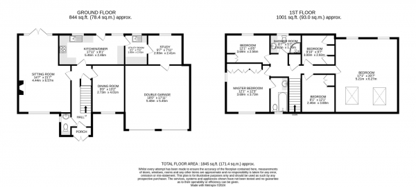 Floor Plan Image for 5 Bedroom Detached House for Sale in Hill Gardens, Market Harborough