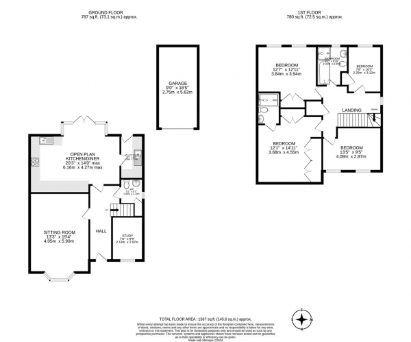 Floor Plan Image for 4 Bedroom Detached House for Sale in Longbreach Road, Kibworth Harcourt, Leicester