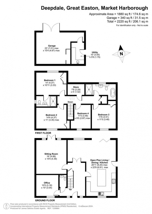 Floor Plan Image for 4 Bedroom Detached House for Sale in Deepdale, Great Easton, Market Harborough