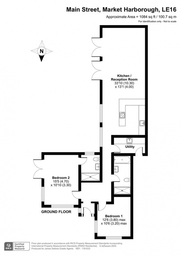 Floor Plan Image for 2 Bedroom Barn Conversion for Sale in Main Street, Lubenham, Market Harborough