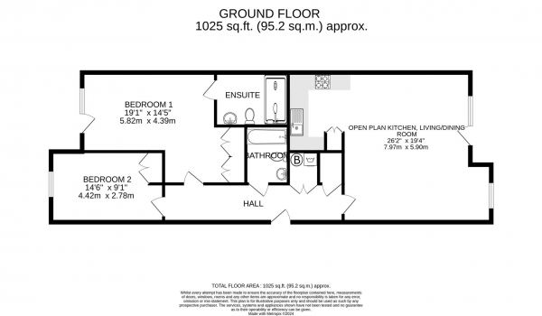 Floor Plan Image for 2 Bedroom Retirement Property for Sale in Avon House, Welland Place, Market Harborough