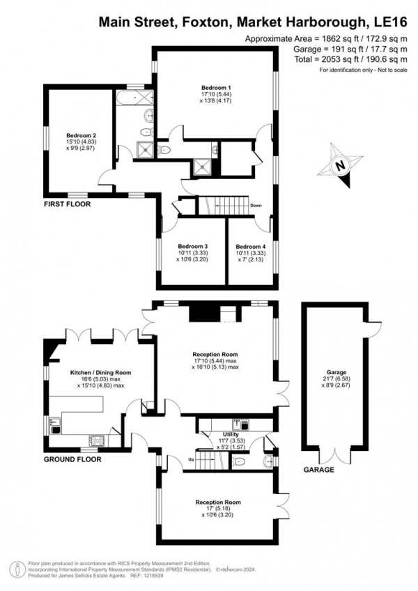 Floor Plan Image for 4 Bedroom Detached House for Sale in Main Street, Foxton, Market Harborough