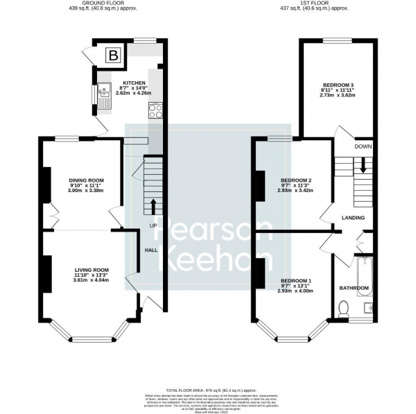 Floor Plan Image for 3 Bedroom Property for Sale in Cowper Street, Hove