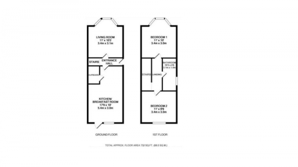 Floor Plan Image for 2 Bedroom Property for Sale in Mortimer Road, Hove