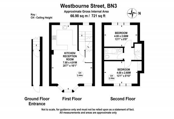 Floor Plan Image for 2 Bedroom Flat for Sale in Westbourne Street, Hove