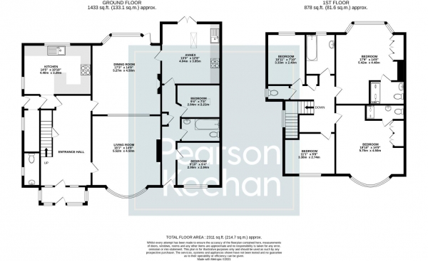 Floor Plan Image for 4 Bedroom Detached House for Sale in The Upper Drive, Hove
