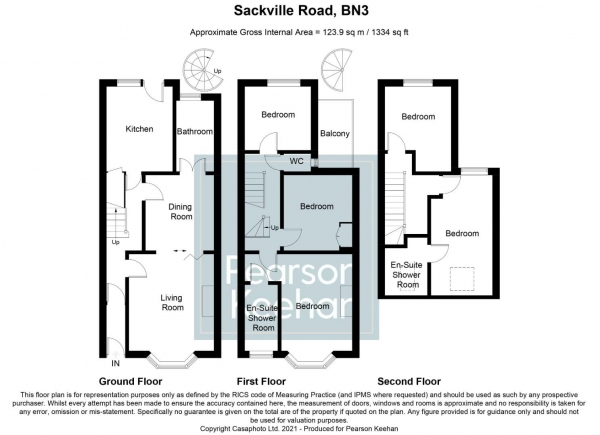 Floor Plan Image for 5 Bedroom Property for Sale in Sackville Road, Hove