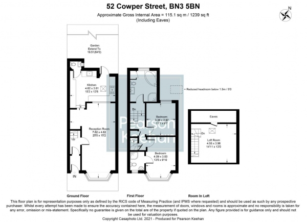 Floor Plan Image for 2 Bedroom Property for Sale in Cowper Street, Hove