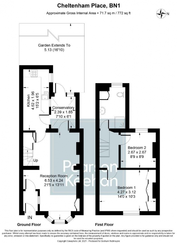Floor Plan Image for 2 Bedroom Terraced House for Sale in Cheltenham Place, Brighton