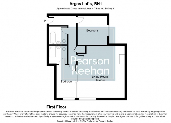 Floor Plan Image for 2 Bedroom Apartment for Sale in Robert Street, Brighton