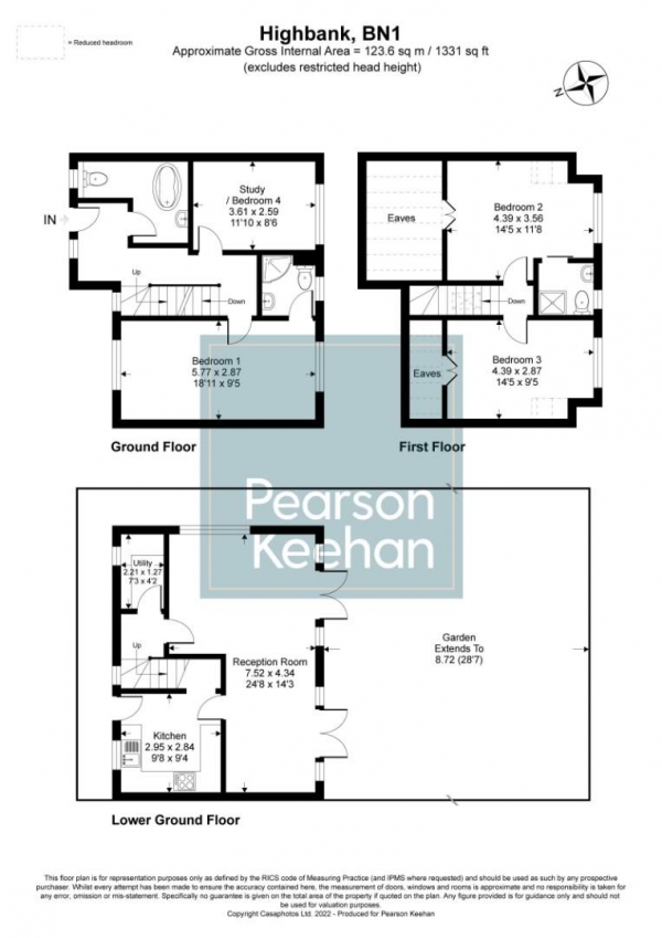 Floor Plan Image for 4 Bedroom Property to Rent in Highbank, Brighton