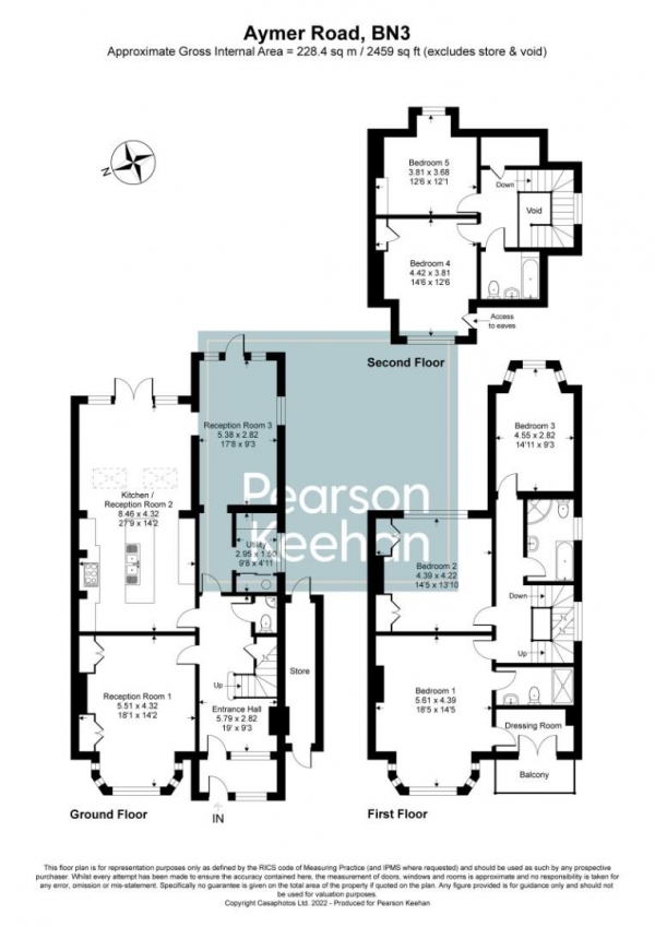 Floor Plan Image for 5 Bedroom Property for Sale in Aymer Road, Hove