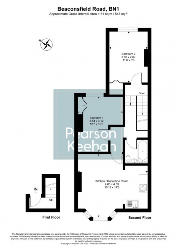 Floor Plan Image for 4 Bedroom Block of Apartments for Sale in Beaconsfield Road, Brighton