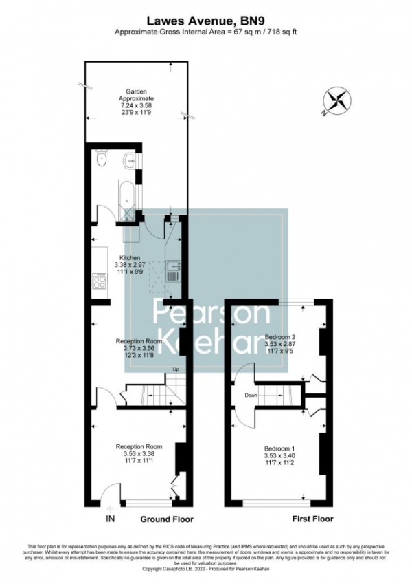 Floor Plan Image for 2 Bedroom Property for Sale in Lawes Avenue, Newhaven