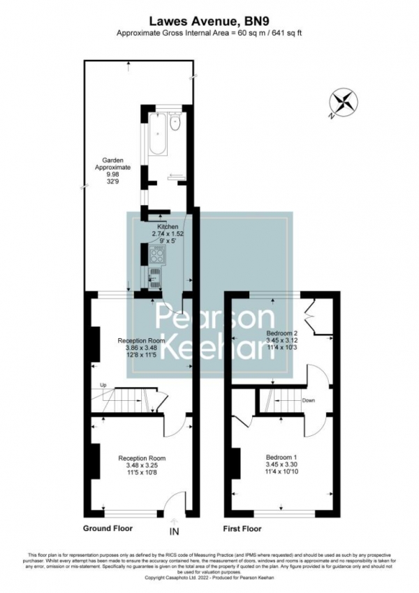 Floor Plan Image for 2 Bedroom Property for Sale in Lawes Avenue, Newhaven