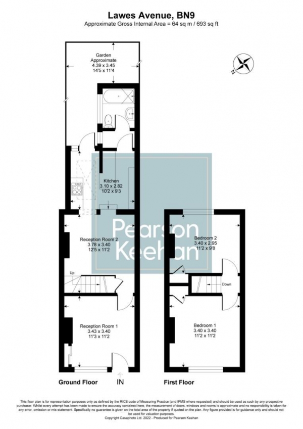 Floor Plan Image for 2 Bedroom Property for Sale in Lawes Avenue, Newhaven