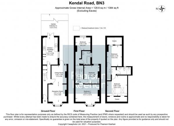 Floor Plan Image for 5 Bedroom Terraced House for Sale in Kendal Road, Hove