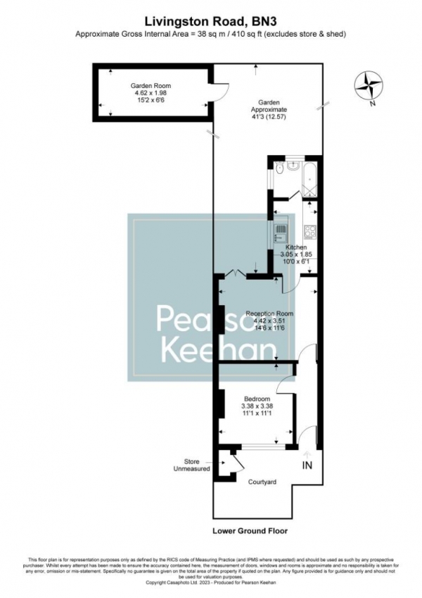 Floor Plan Image for 1 Bedroom Apartment for Sale in Livingstone Road, Hove