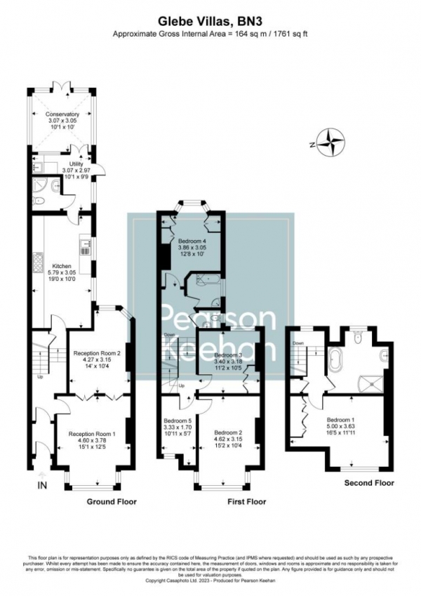 Floor Plan Image for 5 Bedroom Property for Sale in Glebe Villas, Hove