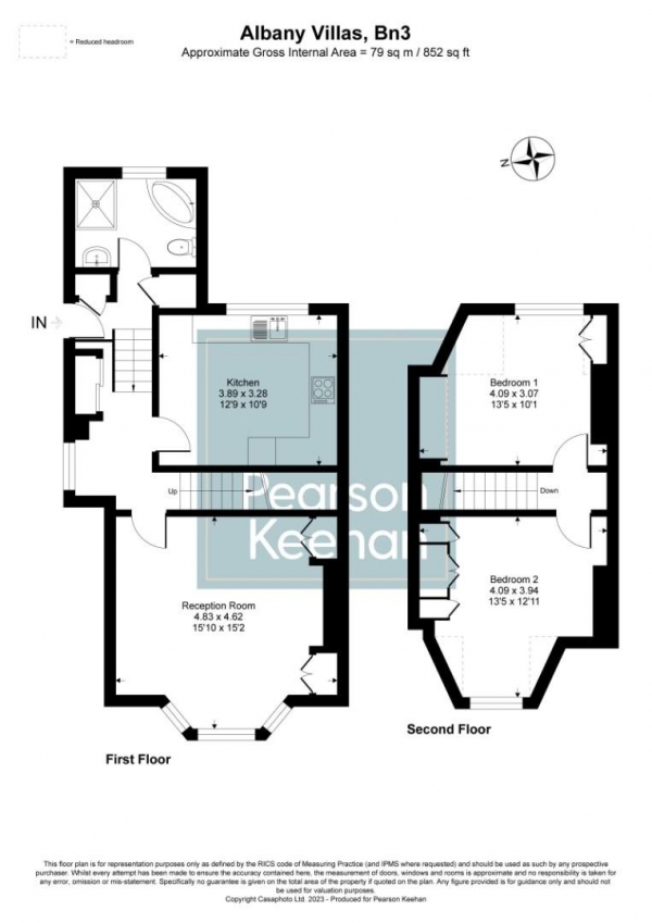 Floor Plan Image for 2 Bedroom Apartment for Sale in Albany Villas, Hove