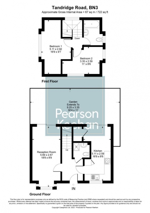 Floor Plan Image for 2 Bedroom Property for Sale in Tandridge Road, Hove