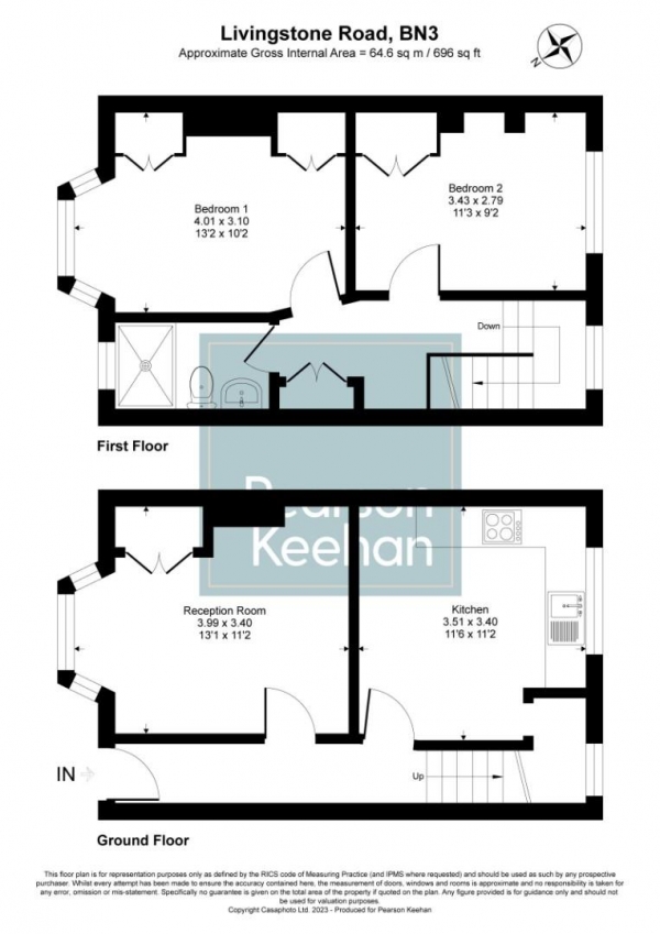 Floor Plan Image for 2 Bedroom Apartment for Sale in Livingstone Road, Hove