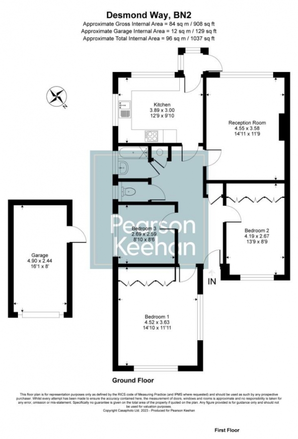 Floor Plan Image for 3 Bedroom Bungalow for Sale in Desmond Way, Brighton