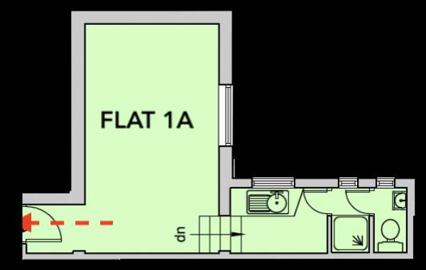 Floor Plan Image for Studio to Rent in 43a Kings Road, Brighton