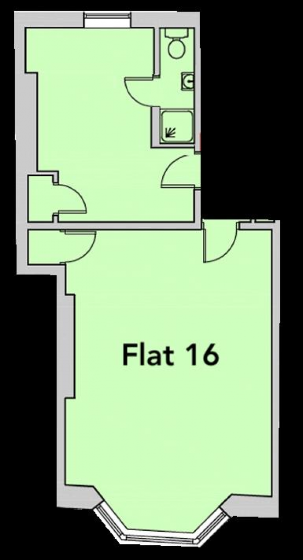 Floor Plan Image for 1 Bedroom Apartment to Rent in 43a Kings Road, Brighton