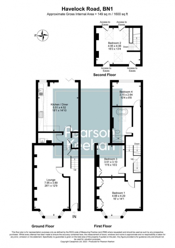 Floor Plan Image for 4 Bedroom Property for Sale in Havelock Road, Brighton