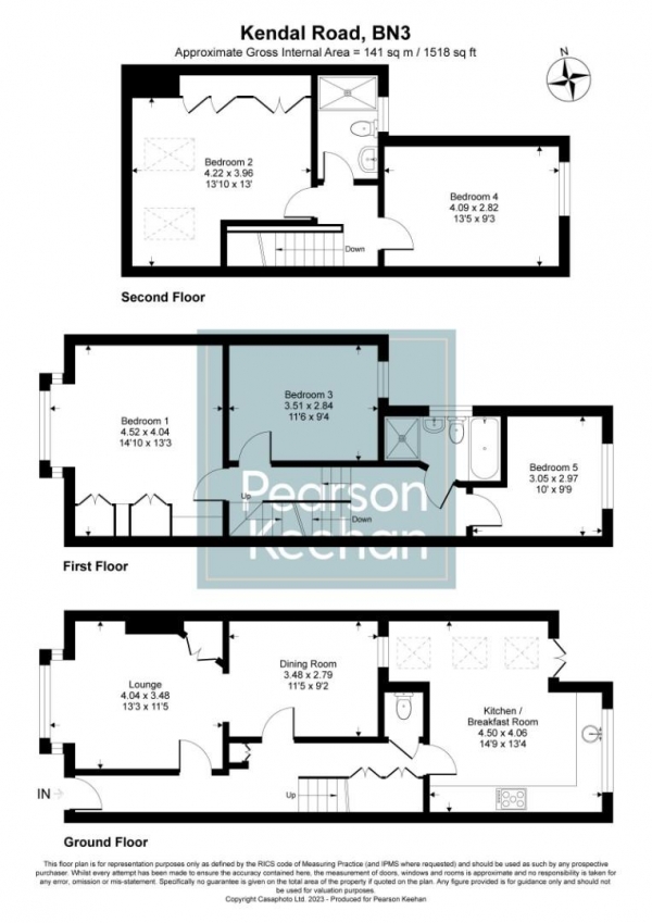 Floor Plan Image for 5 Bedroom Property for Sale in Kendal Road, Hove