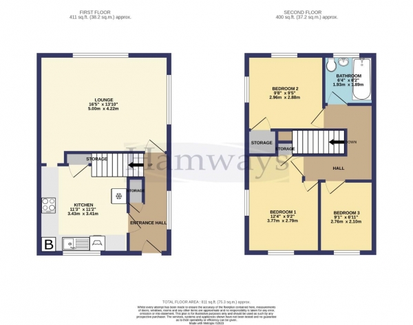 Floor Plan Image for 3 Bedroom Property to Rent in Springett Avenue, Ringmer, Lewes