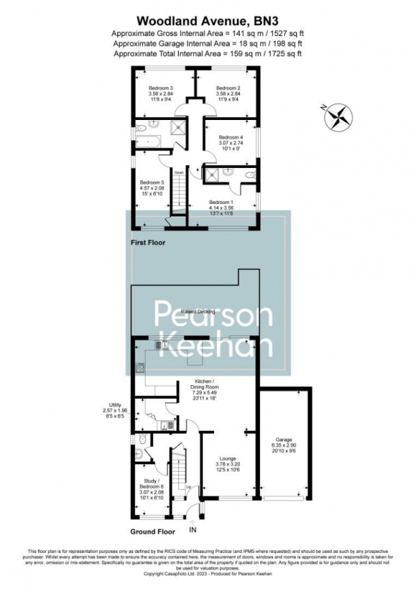 Floor Plan Image for 5 Bedroom Property for Sale in Woodland Avenue, Hove