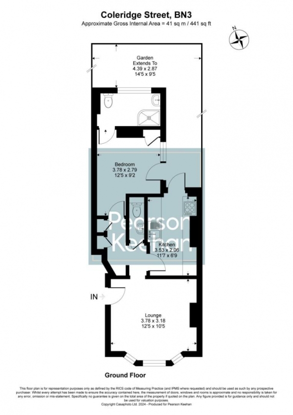 Floor Plan Image for 1 Bedroom Apartment for Sale in Coleridge Street, Hove