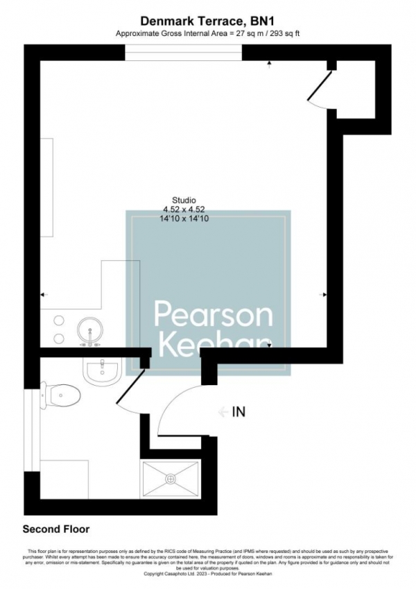 Floor Plan Image for Apartment to Rent in Denmark Terrace, Brighton