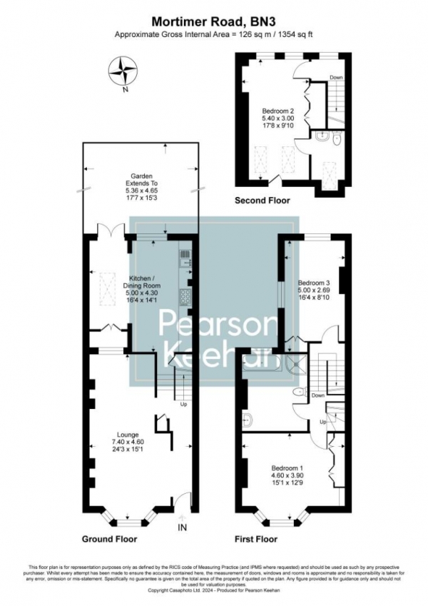 Floor Plan Image for 3 Bedroom Property for Sale in Mortimer Road, Hove