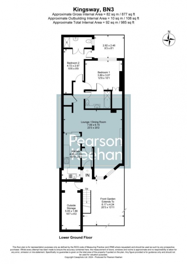 Floor Plan Image for 2 Bedroom Property for Sale in Kingsway, Hove Seafront