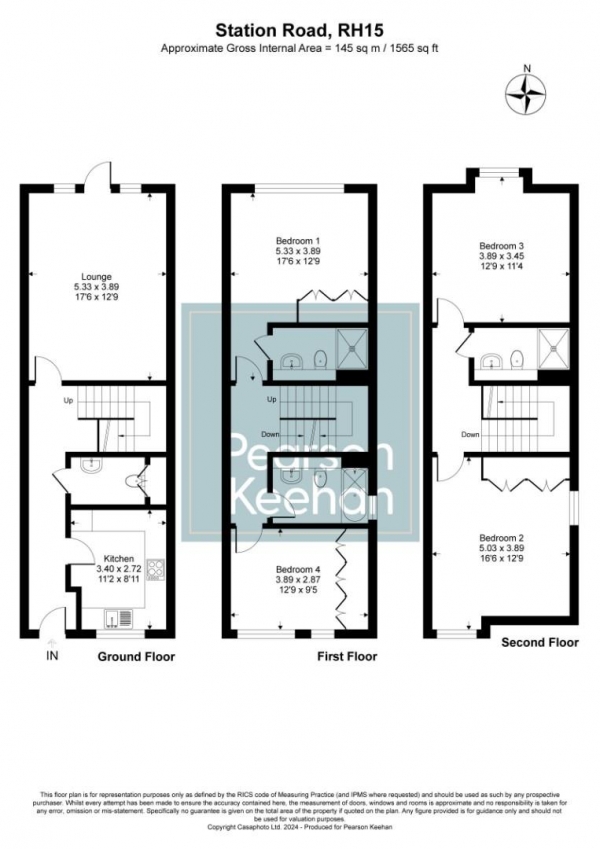 Floor Plan Image for 4 Bedroom Property for Sale in Station Road, Burgess Hill