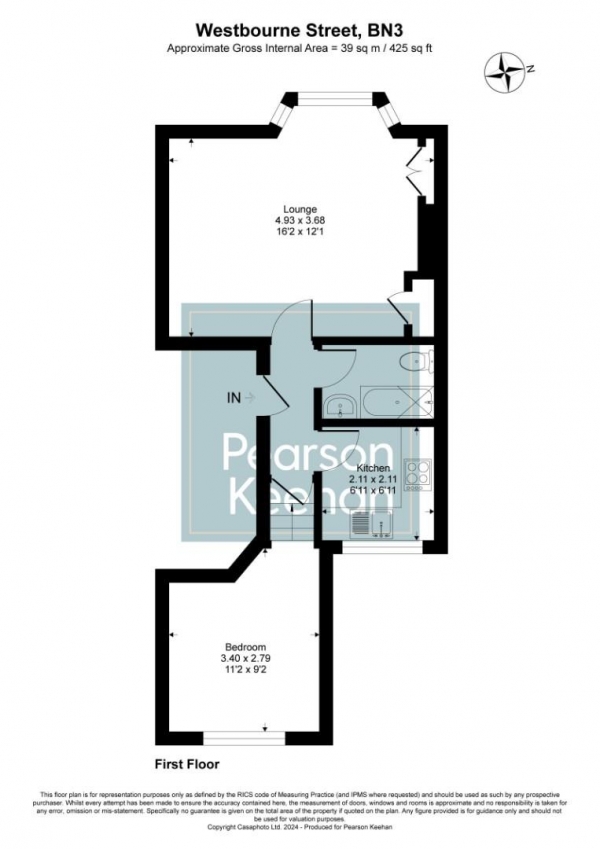 Floor Plan Image for 1 Bedroom Apartment for Sale in Westbourne Street, Hove