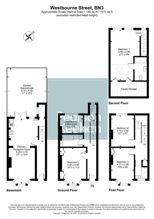 Floor Plan Image for 5 Bedroom Property for Sale in Westbourne Street, Hove