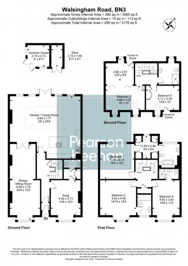 Floor Plan Image for 5 Bedroom Property for Sale in Walsingham Road, Hove