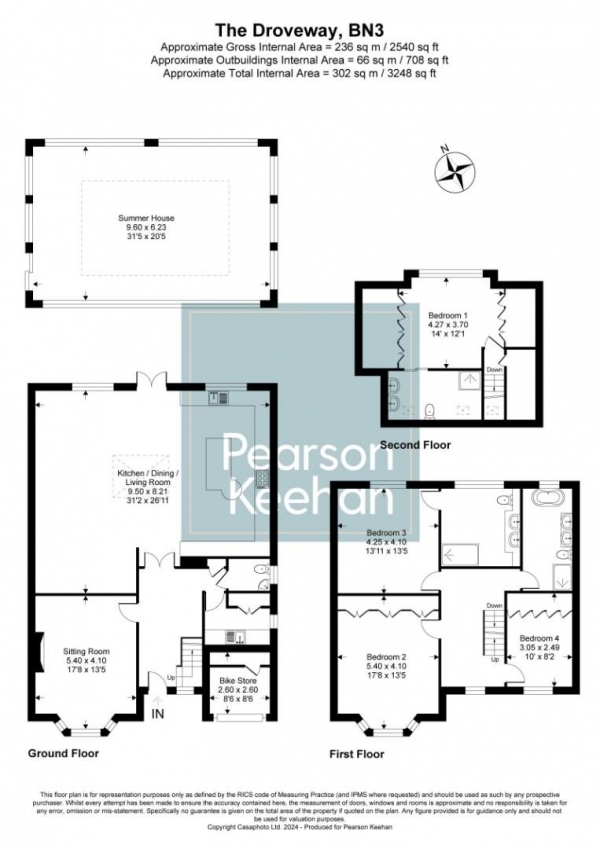 Floor Plan Image for 4 Bedroom Detached House for Sale in The Droveway, Hove