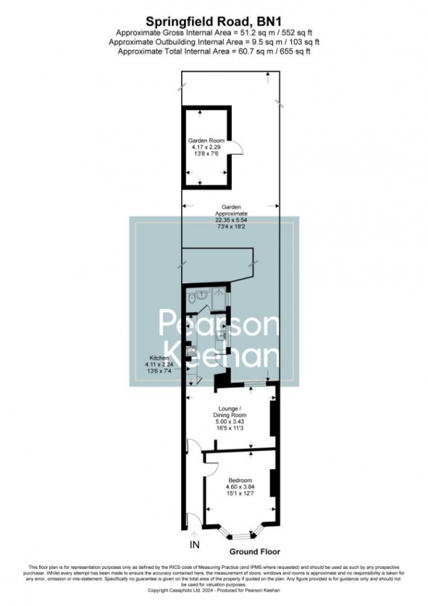 Floor Plan Image for 1 Bedroom Apartment for Sale in Springfield Road, Brighton