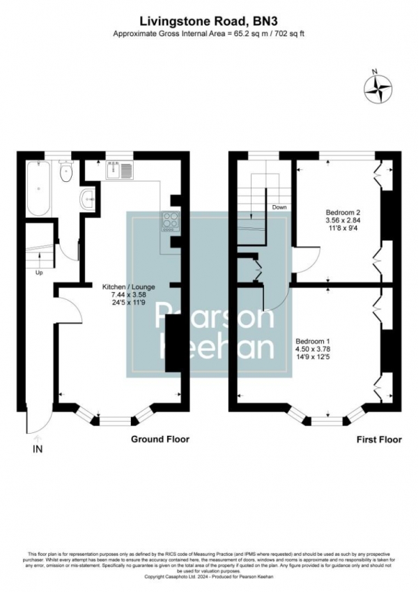 Floor Plan Image for 2 Bedroom Flat for Sale in Livingstone Road, Hove