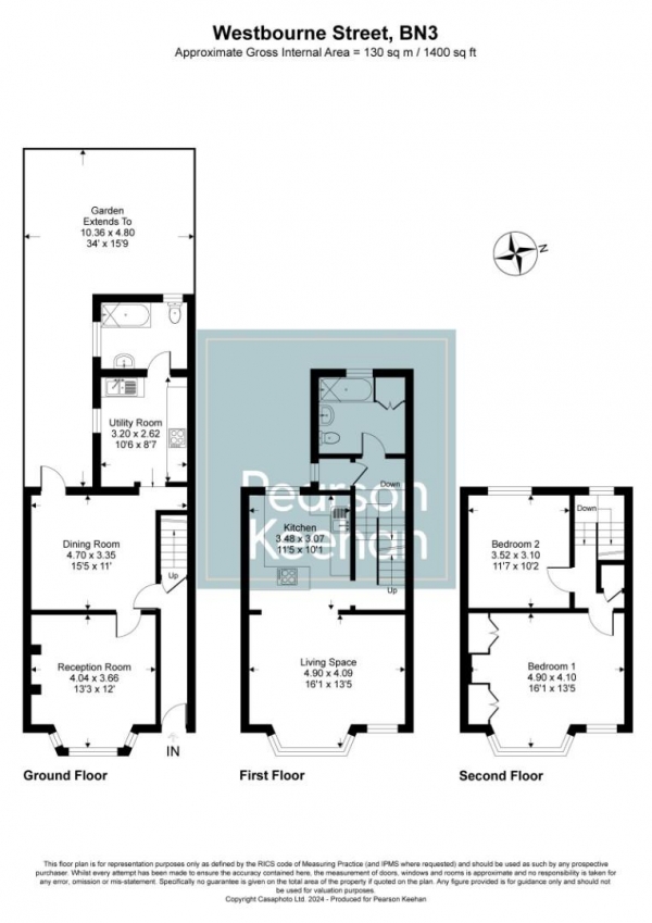 Floor Plan Image for 4 Bedroom Property for Sale in Westbourne Street, Hove