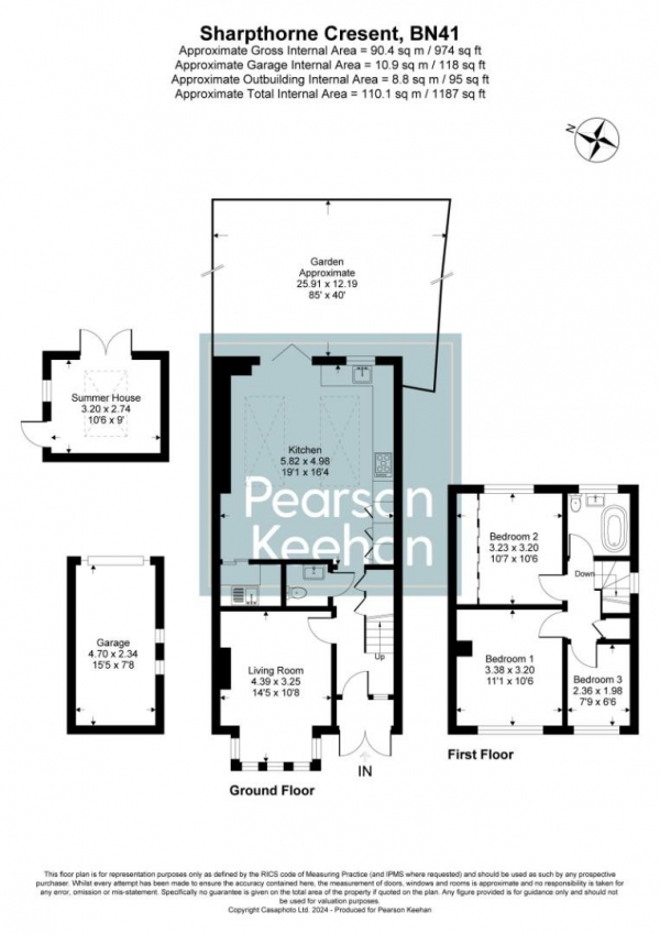 Floor Plan Image for 3 Bedroom Semi-Detached House for Sale in Sharpthorne Crescent, Portslade