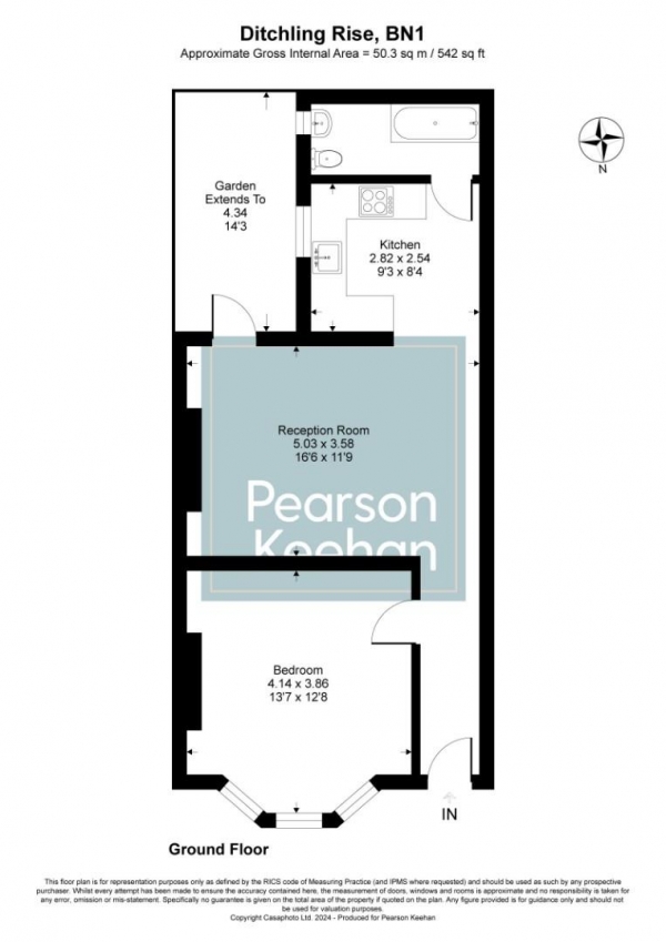 Floor Plan Image for 1 Bedroom Apartment for Sale in Ditchling Rise, Brighton