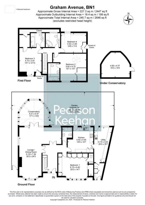 Floor Plan Image for 4 Bedroom Detached Bungalow for Sale in Graham Avenue, Brighton